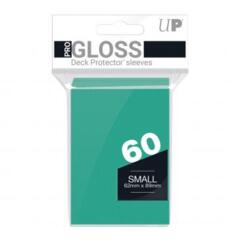 PRO-Gloss 60ct Small Deck Protector sleeves: Aqua