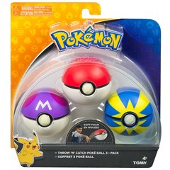TOMY Pokemon - Coffret 3 Pokeball (Mousse) V.2