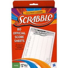 Scrabble official score sheets