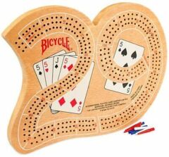 Bicycle - 29 Wood Cribbage Board