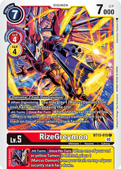 RizeGreymon - BT13-015 - C // BT13 – Contre le Chevalier Royal // BT13 - Versus Royal Knight