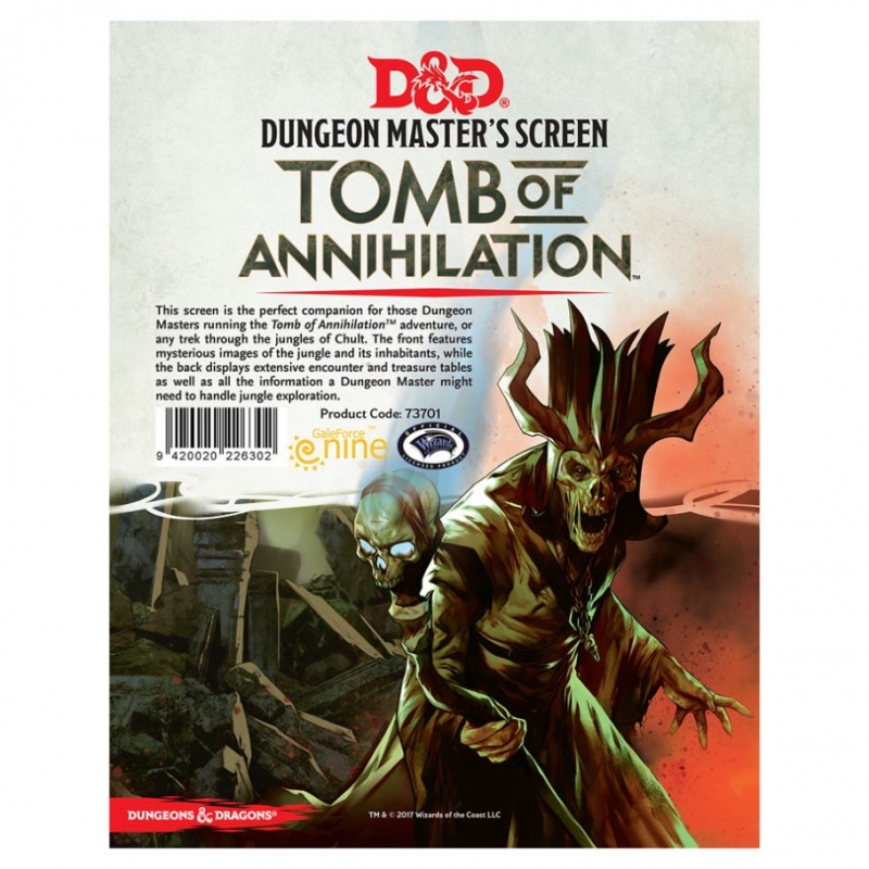 Dungeon Master Screen - Tomb of Annihilation