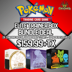 Pokémon Bundle Deal : Elite Trainer Box Bundle (1x Paldea Evolved, 1x Chilling Reign, 1x Brilliant Stars)