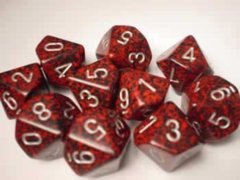 Speckled Silver Volcano Polyhedral 7-Die Set