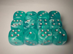 Opaque Light/Blue White Polyhedral 7-Die Set