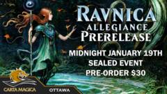 Ravnica Allegiance Prerelease - January 19th Midnight Sealed