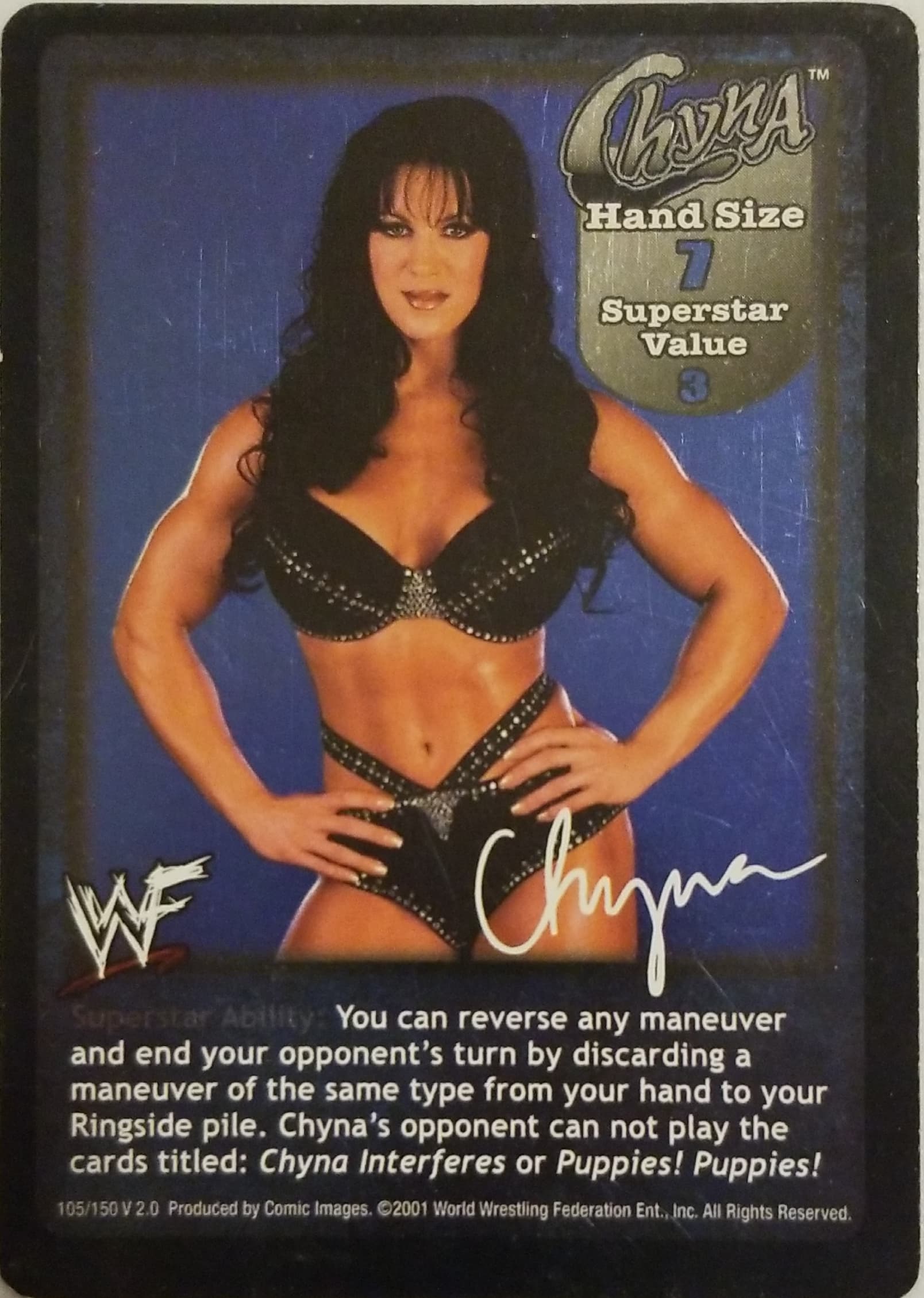 Chyna face card - WWE Raw Deal » Superstar cards » Chyna - Carte Blanche  Hobbies