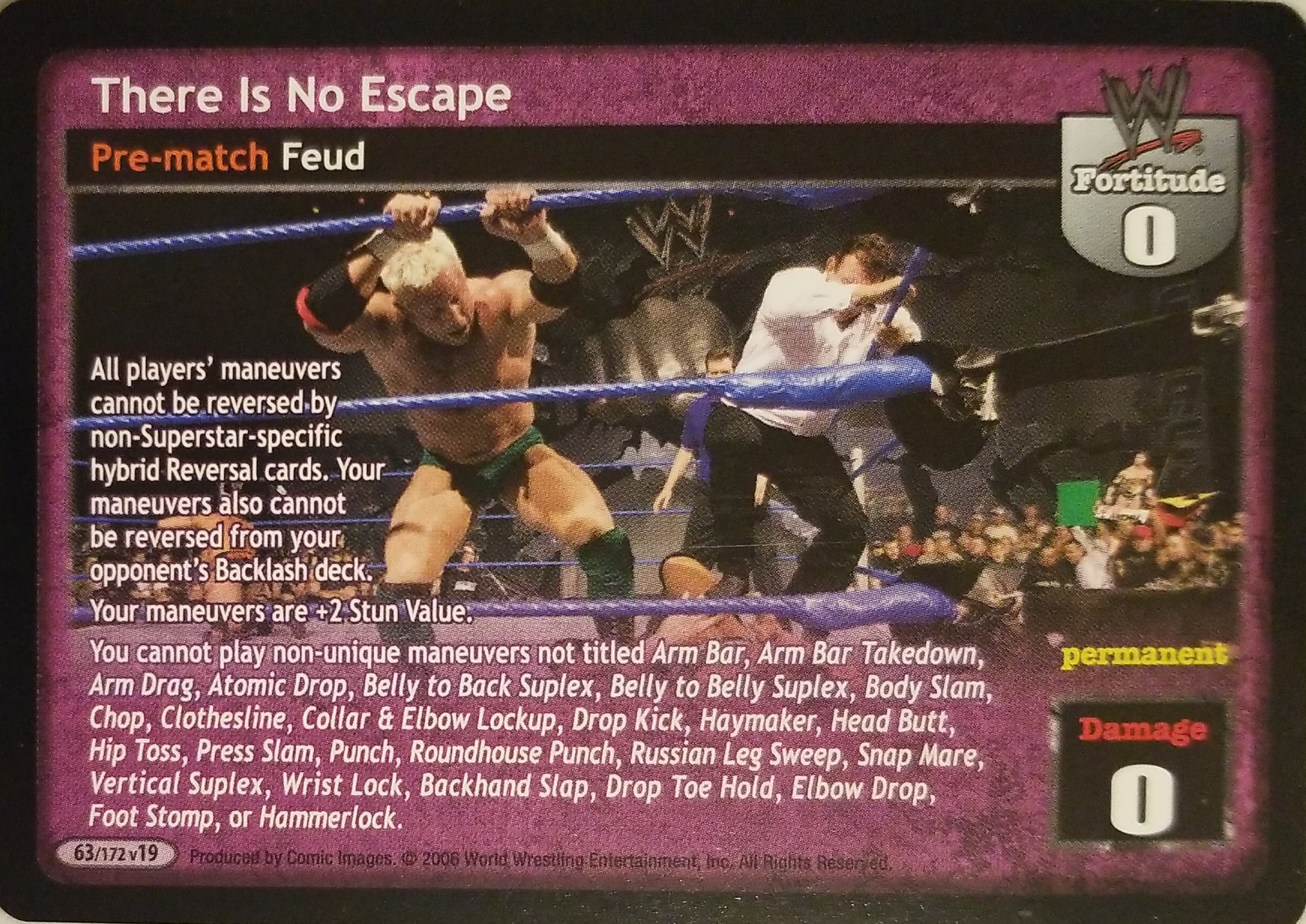 There Is No Escape - WWE Raw Deal » Pre-Matches - Carte Blanche Hobbies