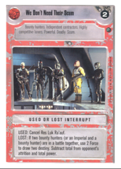 We Don't Need Their Scum [White Border]