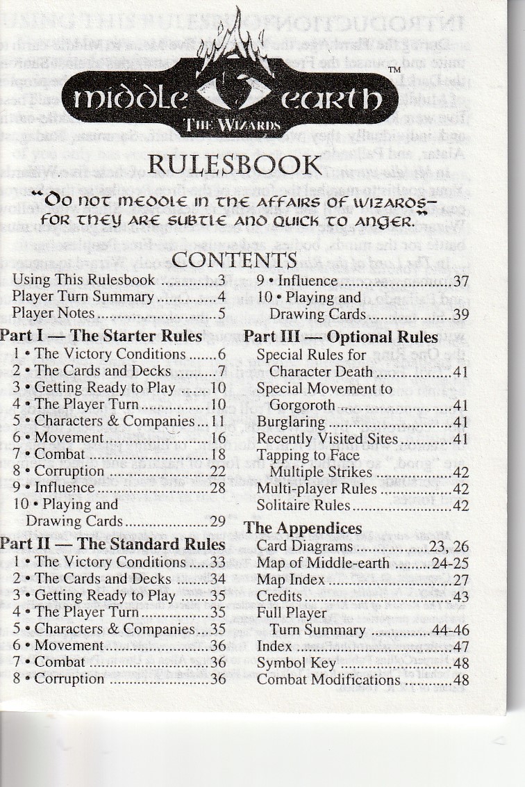 Starter Rule Book