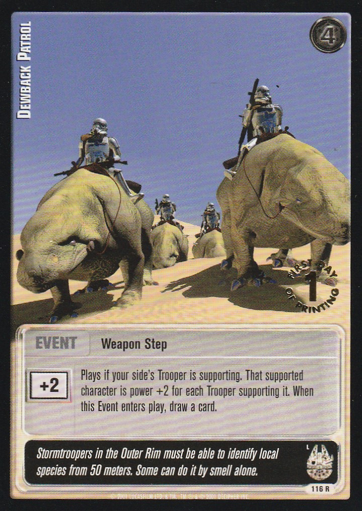 Dewback Patrol (L) - 1st Day Stamped