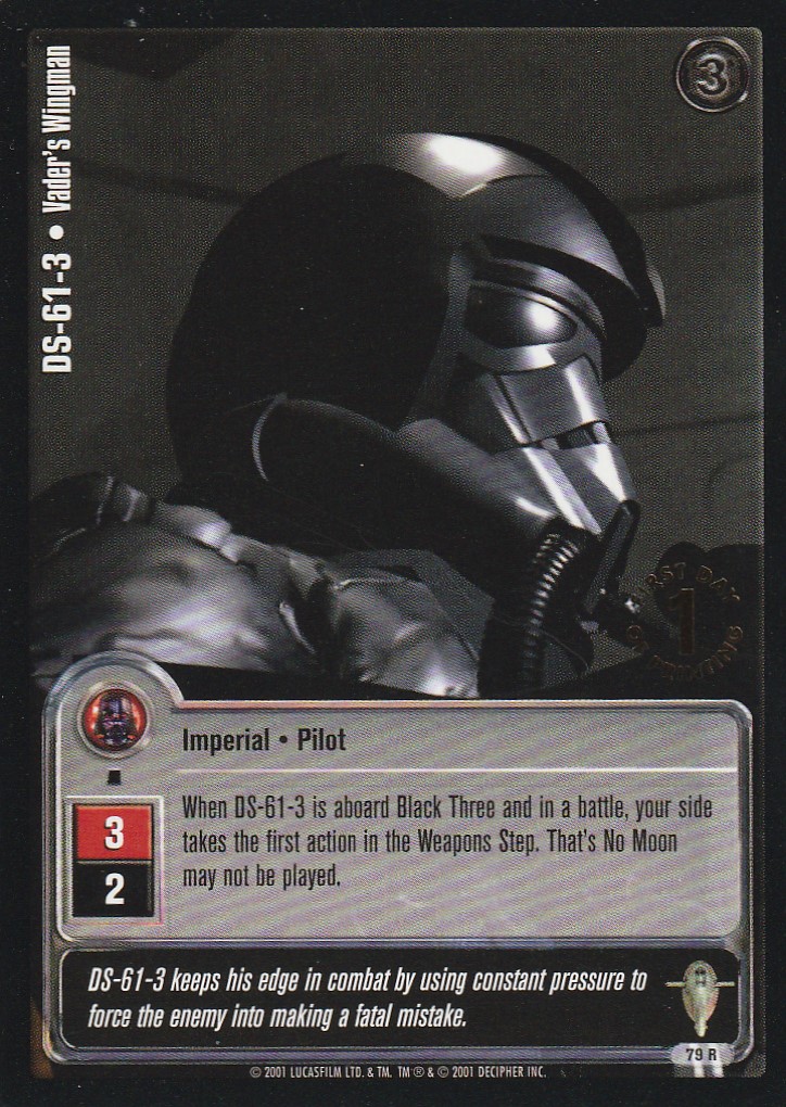 DS-61-3 - Vaders Wingman - 1st Day Stamped