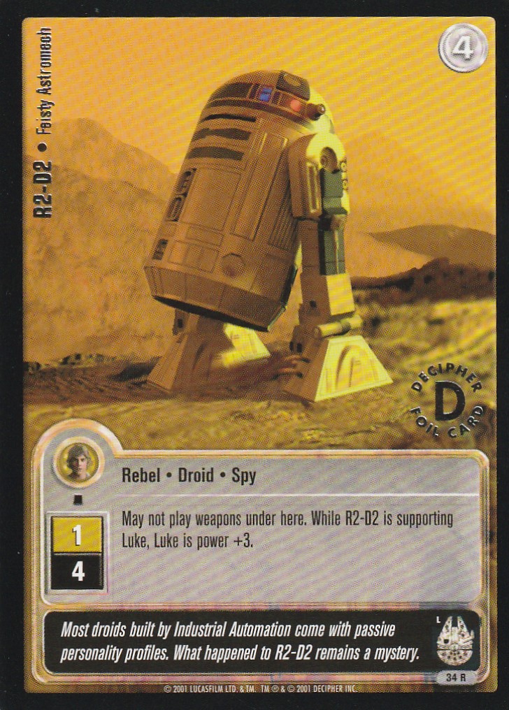 R2-D2 - Feisty Astromech (L) - Silver Stamped