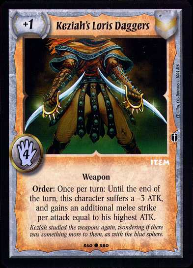 Keziahs Loris Daggers