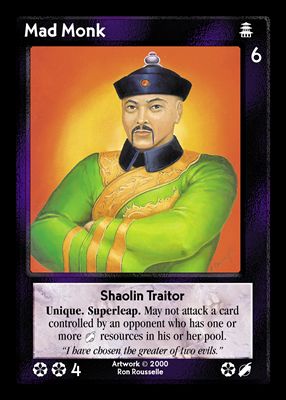 Mad Monk, Shaolin Traitor