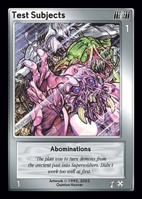 Test Subjects, Abominations