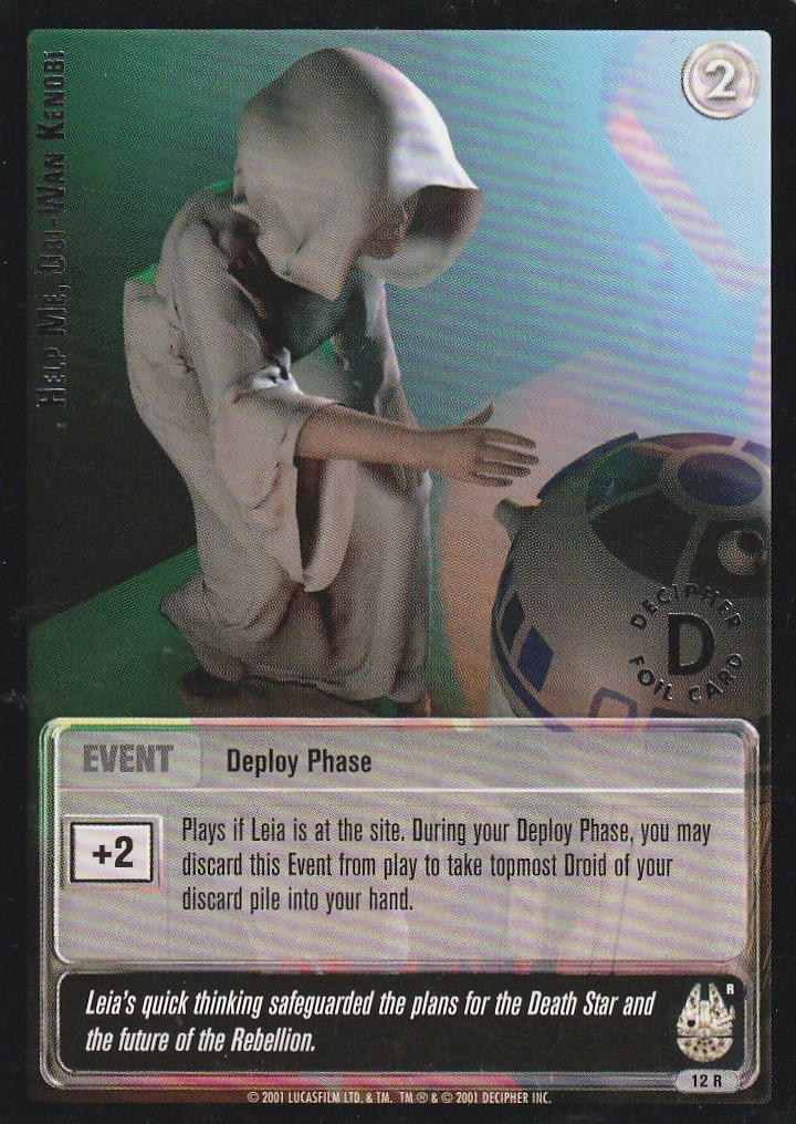 Help Me, Obi-Wan Kenobi (R) - Silver Stamped