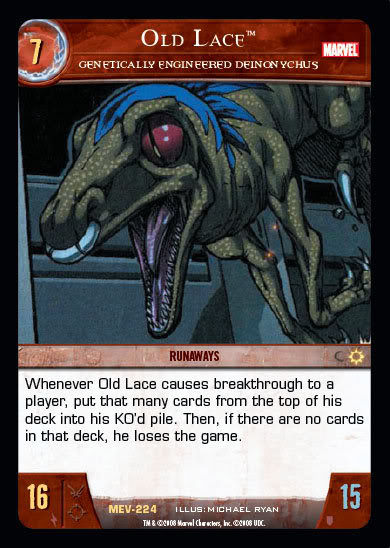 Old Lace, Genetically Engineered Deinonychus - Foil