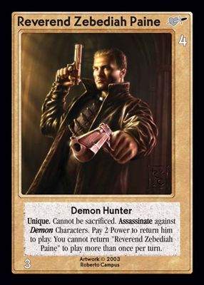 Reverend Zebediah Paine, Demon Hunter