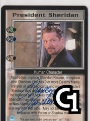 President Sheridan (signed by Bruce Boxleitner) [Wheel of Fire]