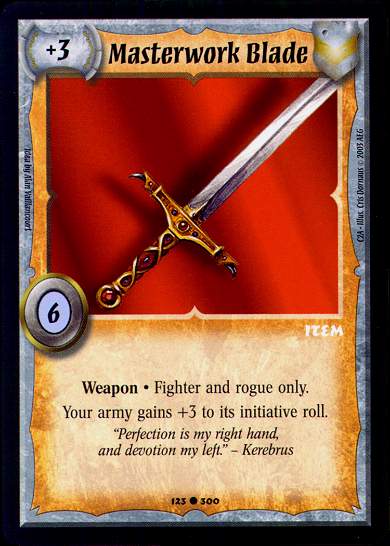 Masterwork Blade