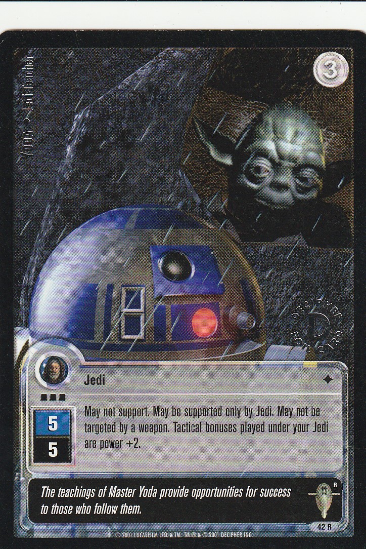 Yoda - Jedi Teacher (R) - Silver Stamped