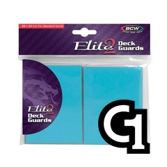 BCW Deck Guard: Elite2 Gloss sleeves - Azure (100ct)