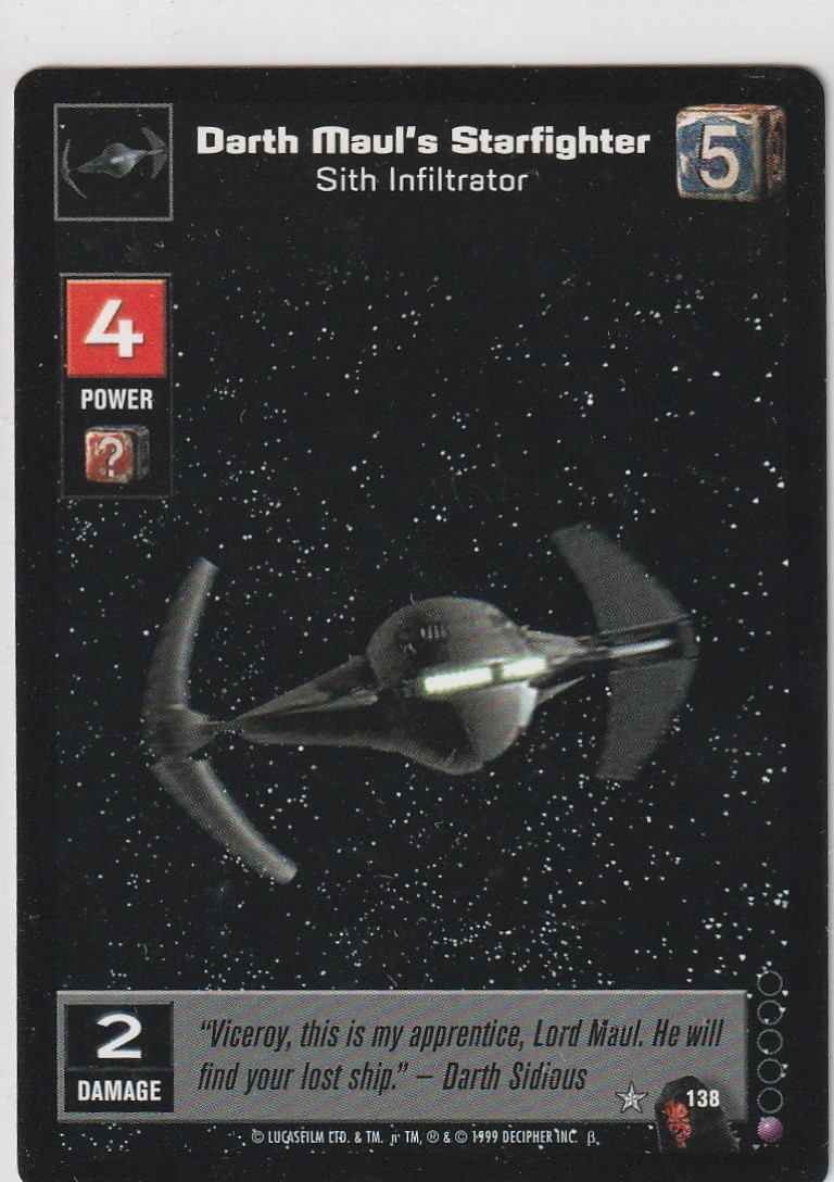 Darth Mauls Starfighter, Sith Infiltrator [Beta]