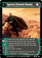 Tyranus's Geonosis Speeder (B) - Foil