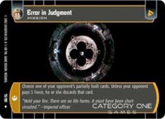 Error in Judgment - Foil