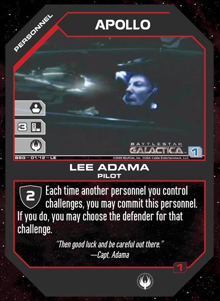 Apollo, Lee Adama (Foil) Ungraded BSG: Promo