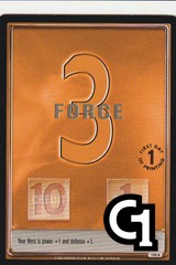 Force 3 Orange (game text) - 1st Day Stamped