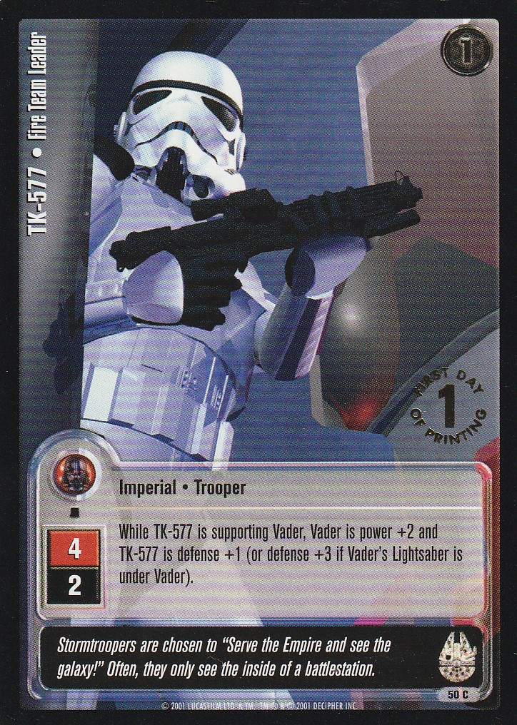 TK-577 - Fire Team Leader - 1st Day Stamped