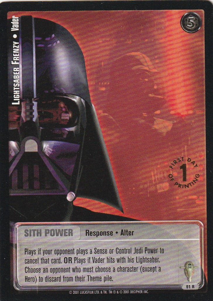 Lightsaber Frenzy - Vader - 1st Day Stamped