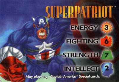 Captain America Superpatriot 4-Grid Character Card