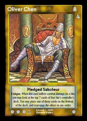 Oliver Chen, Pledged Saboteur