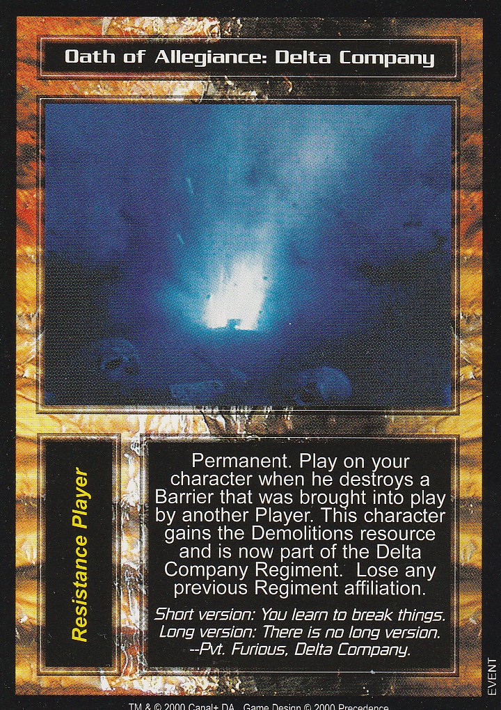 Oath of Allegiance: Delta Company