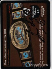 Raw Intercontinental Title Belt signed by Edge