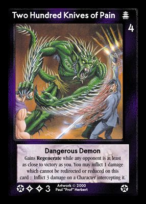 Two Hundred Knives of Pain, Dangerous Demon