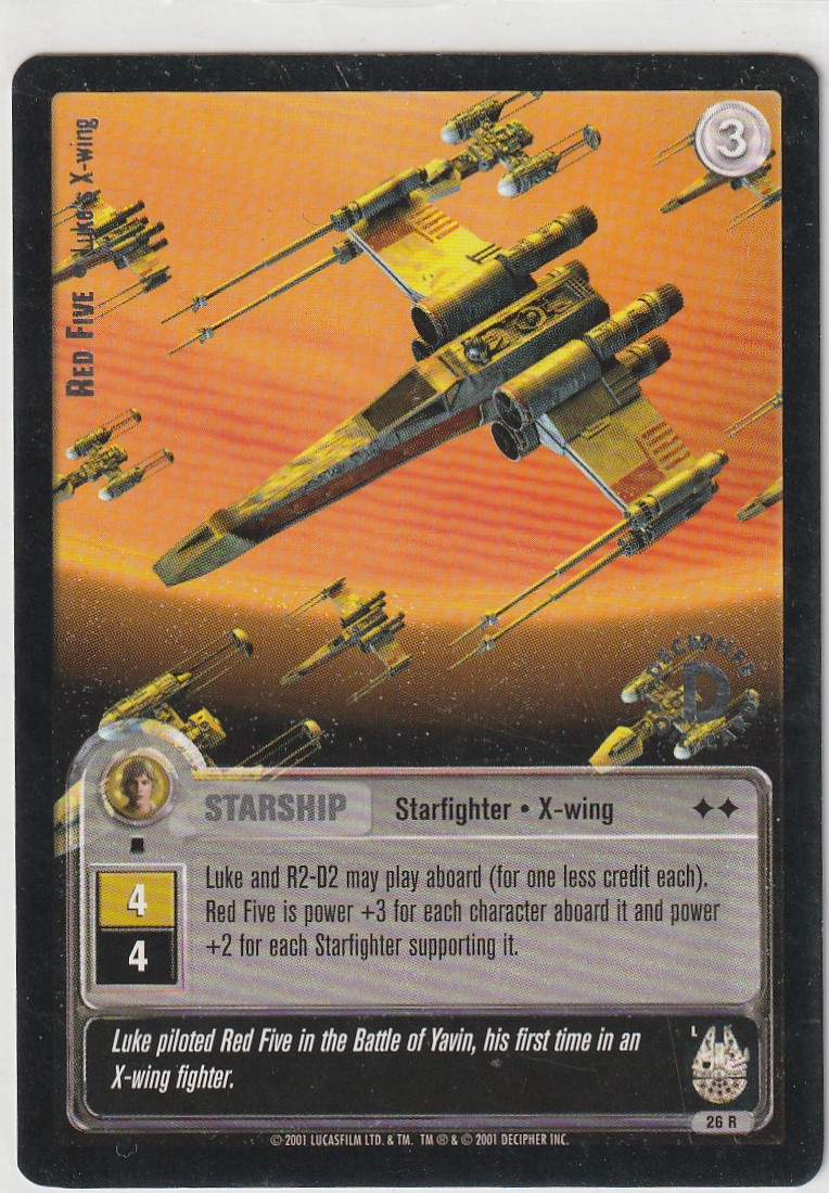 Red Five - Lukes X-wing (L) - Silver Stamped