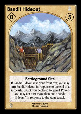 Bandit Hideout, Battleground Site