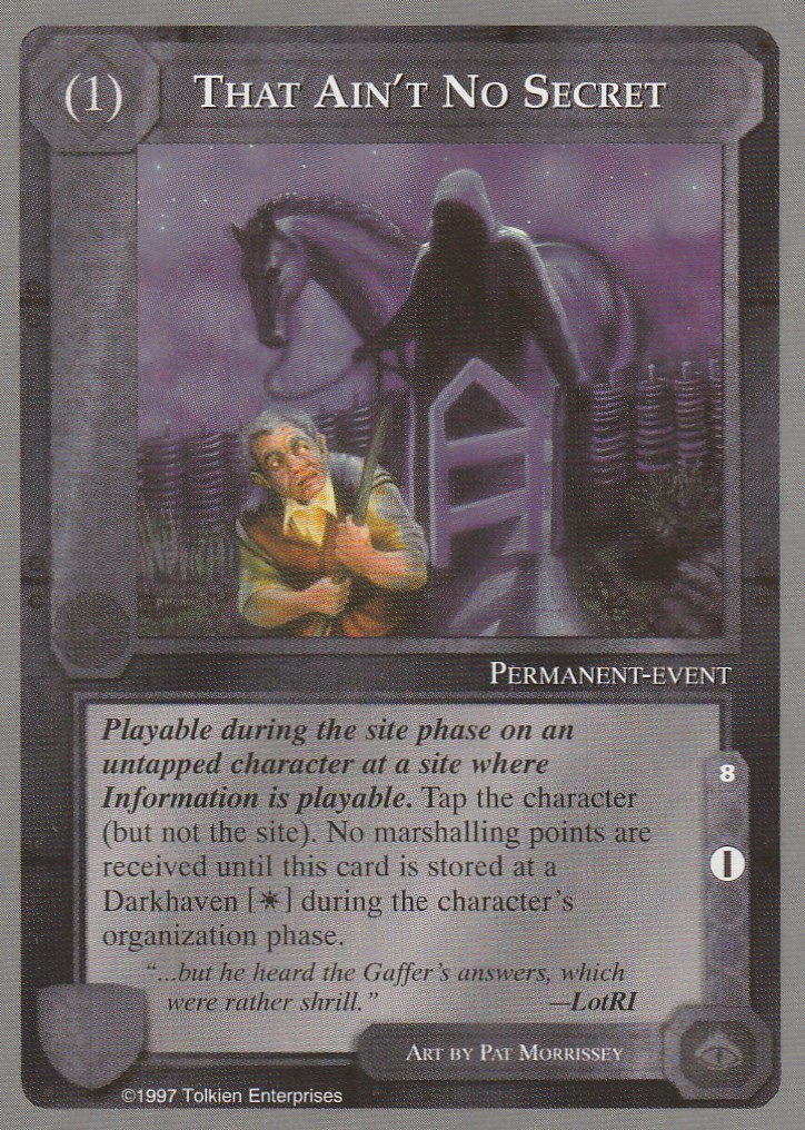 That Aint No Secret [Reprint] - LE234