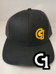 Trucker Cap Adjustable Black with Gold C1G Logo