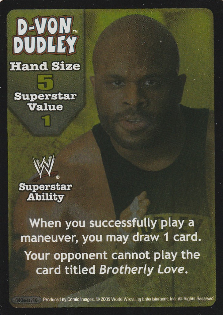 D-Von Dudley Superstar Card (SS3)