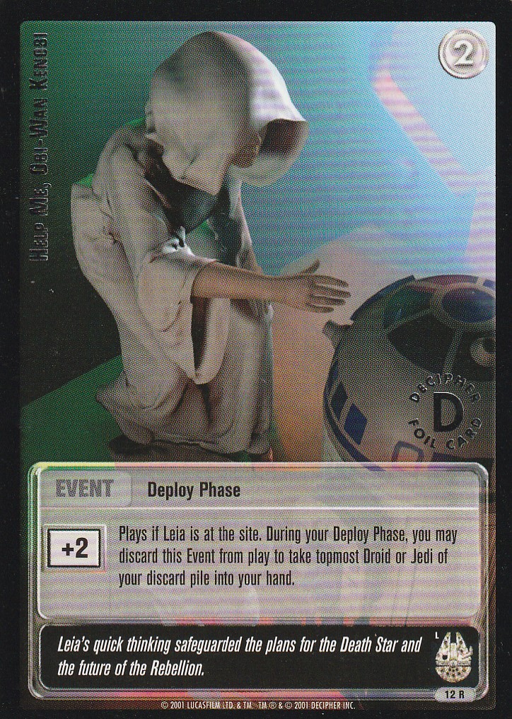 Help Me, Obi-Wan Kenobi (L) - Silver Stamped