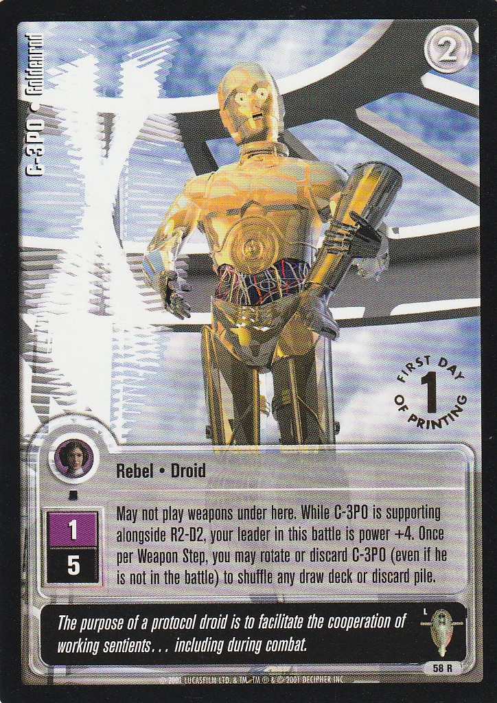 C-3PO - Goldenrod (L) - 1st Day Stamped