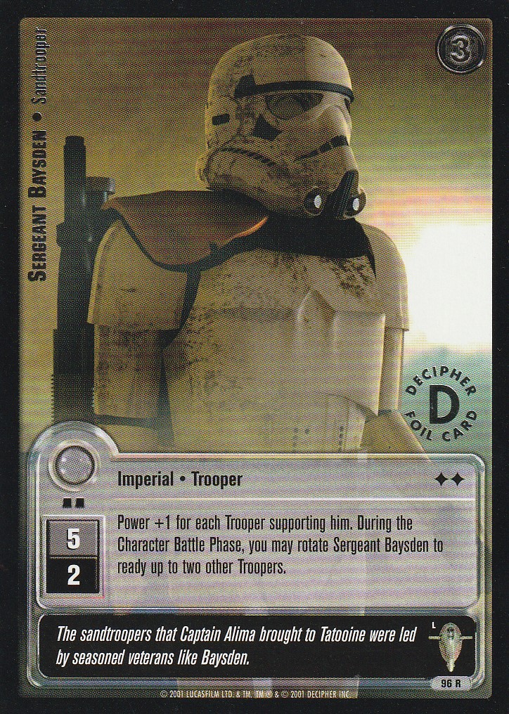 Sergeant Baysden - Sandtrooper (L) - Silver Stamped