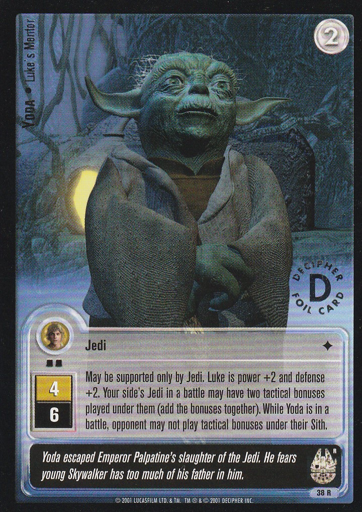 Yoda - Lukes Mentor (R) - Silver Stamped
