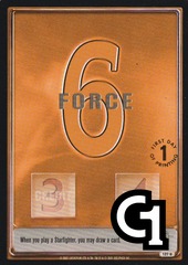 Force 6 Orange (game text) - 1st Day Stamped