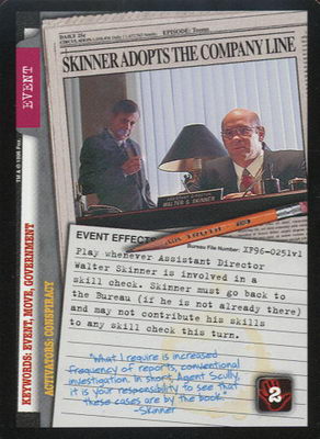 Skinner Adopts The Company Line